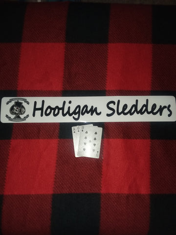 3x20 inch Hooligan Sledders Window Sticker